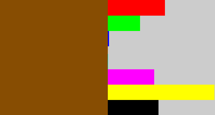 Hex color #874d02 - warm brown