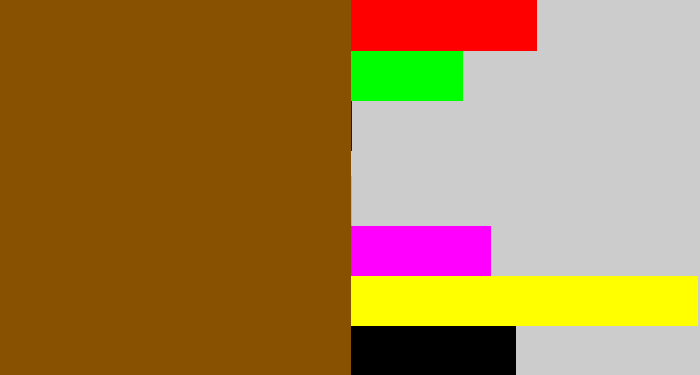 Hex color #875101 - poo brown