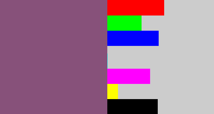 Hex color #87517a - dull purple