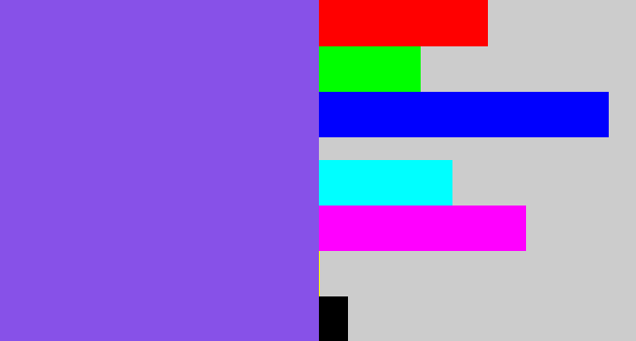 Hex color #8751e8 - purpley
