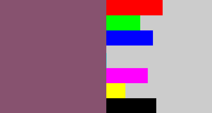Hex color #87526f - dark mauve