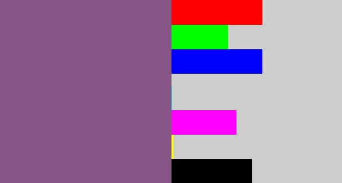Hex color #875486 - dull purple