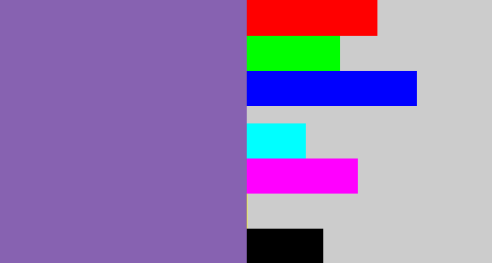 Hex color #8762b1 - deep lavender