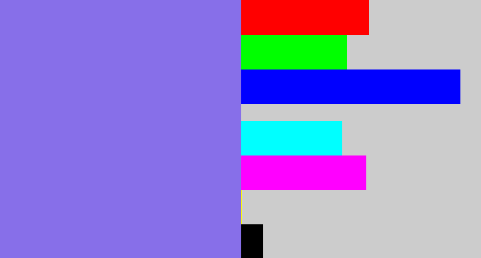 Hex color #876fe9 - purpley
