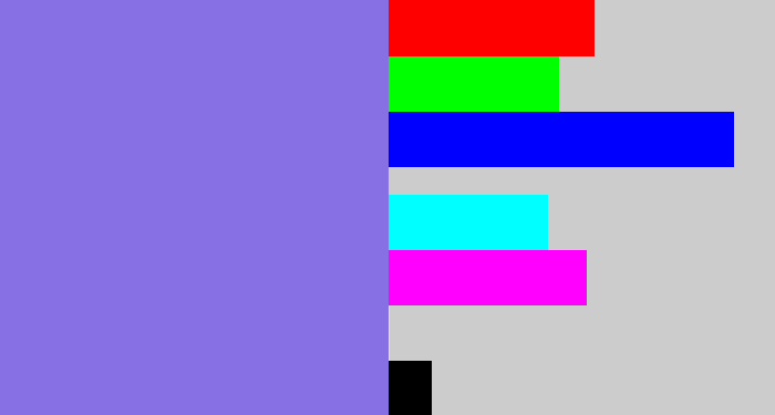 Hex color #8770e3 - purpley