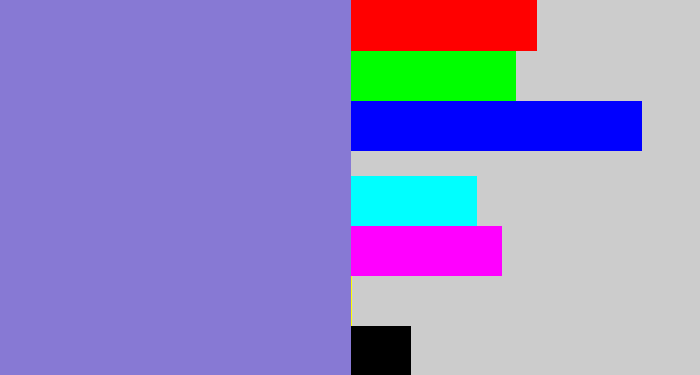 Hex color #8779d4 - perrywinkle
