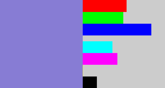 Hex color #877cd4 - perrywinkle