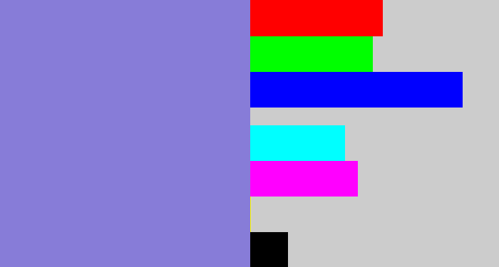Hex color #877cd8 - perrywinkle