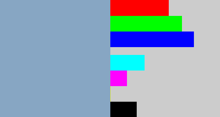 Hex color #87a6c3 - bluegrey