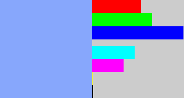 Hex color #87a7fc - periwinkle blue