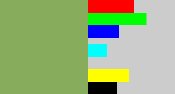 Hex color #87ac5c - asparagus