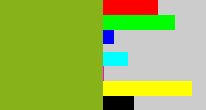 Hex color #87b219 - pea green