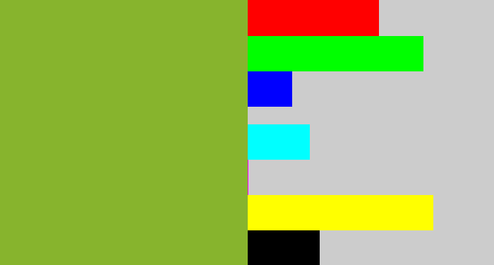 Hex color #87b42d - avocado