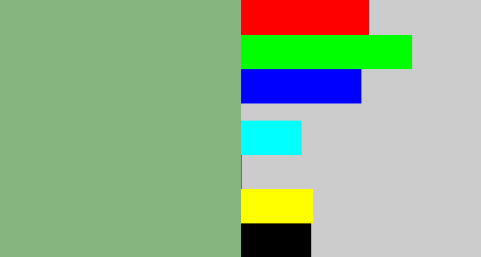 Hex color #87b57f - sage green