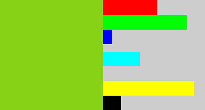 Hex color #87d218 - apple green