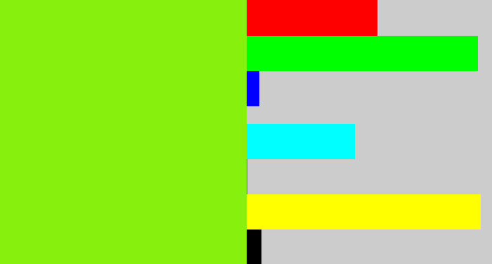 Hex color #87f00d - bright lime