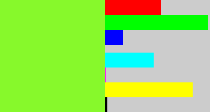 Hex color #87f92b - kiwi green
