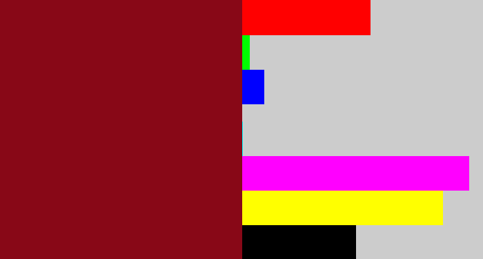 Hex color #880817 - crimson