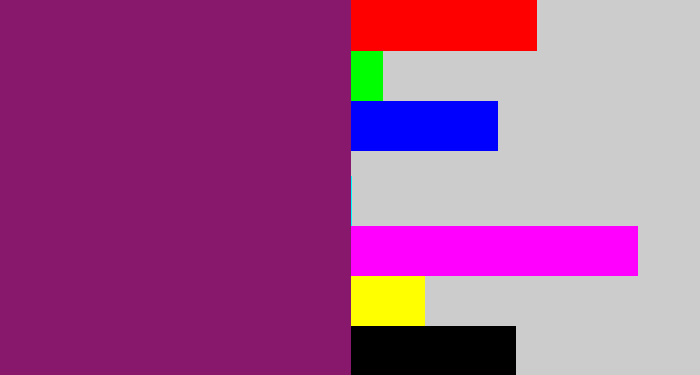 Hex color #88186c - darkish purple