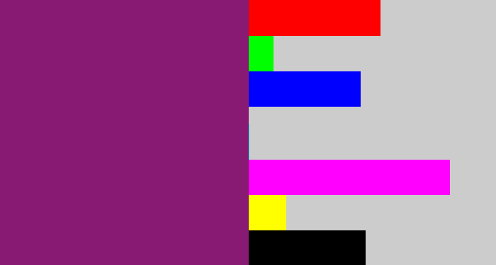 Hex color #881a73 - darkish purple