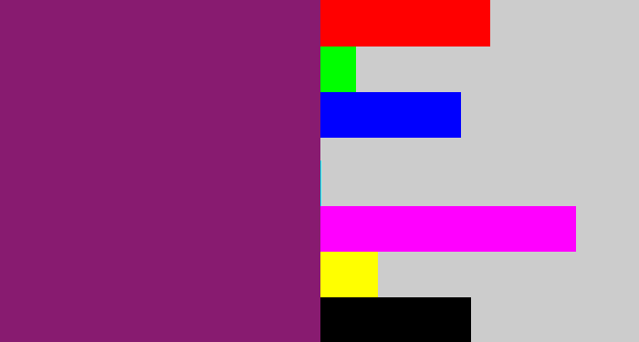 Hex color #881b70 - darkish purple