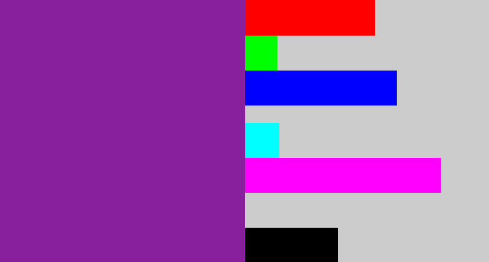 Hex color #88209e - purple