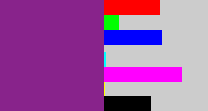 Hex color #88238b - warm purple