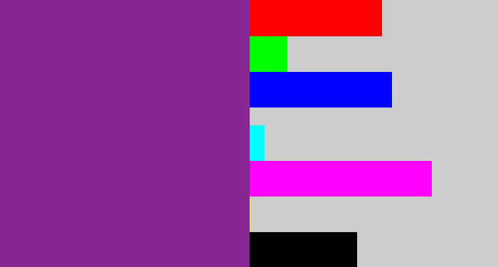 Hex color #882791 - warm purple