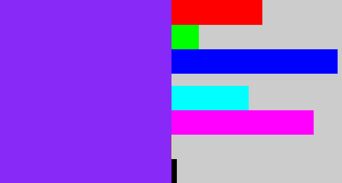 Hex color #8829f7 - bluish purple