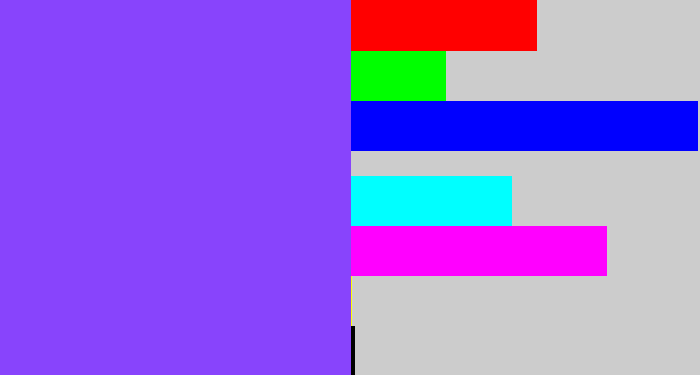 Hex color #8844fc - purpley