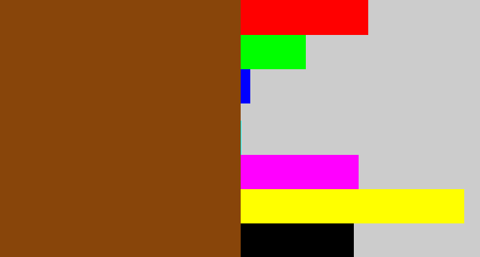 Hex color #88450a - medium brown