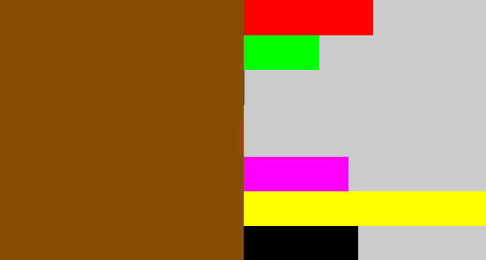 Hex color #884e00 - warm brown