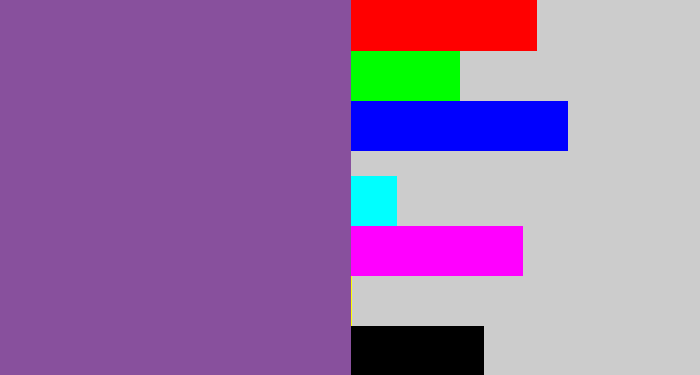 Hex color #88509d - purplish