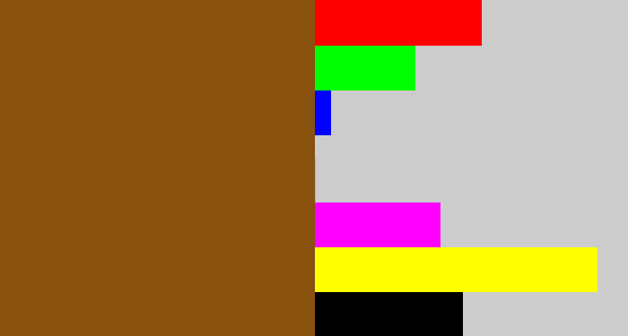 Hex color #88510e - medium brown