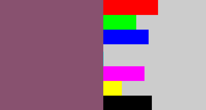 Hex color #88516f - dark mauve
