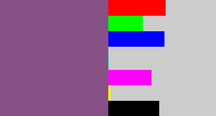 Hex color #885185 - dull purple