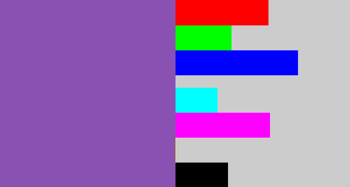 Hex color #8851b2 - deep lavender