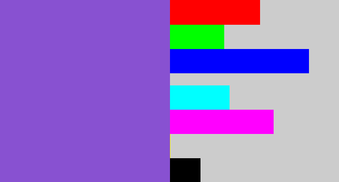 Hex color #8851d1 - purpley