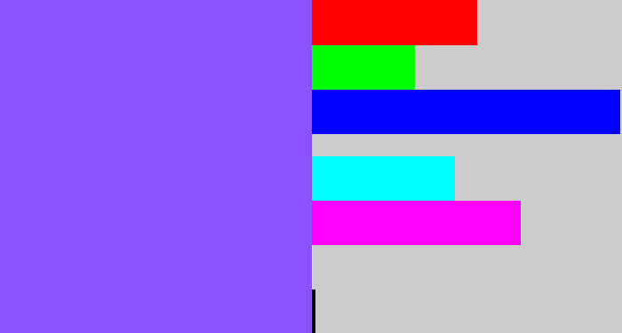 Hex color #8853fd - purpley
