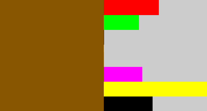 Hex color #885600 - poo brown