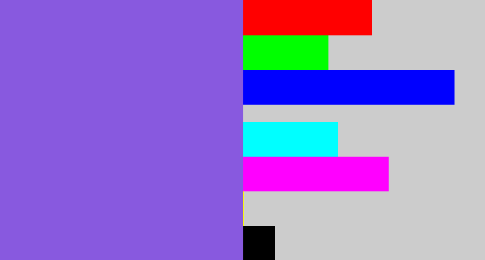 Hex color #8859df - purpley