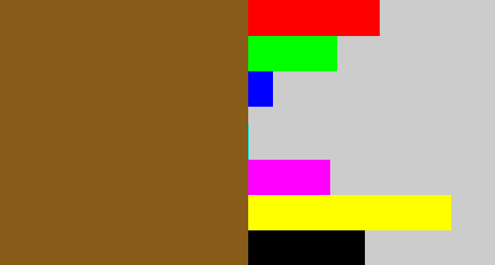 Hex color #885b19 - medium brown