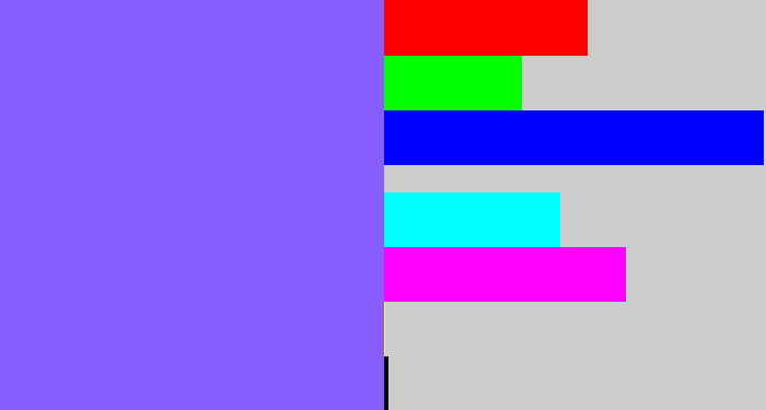 Hex color #885dfd - purpley