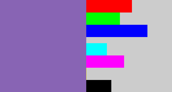 Hex color #8864b4 - deep lavender