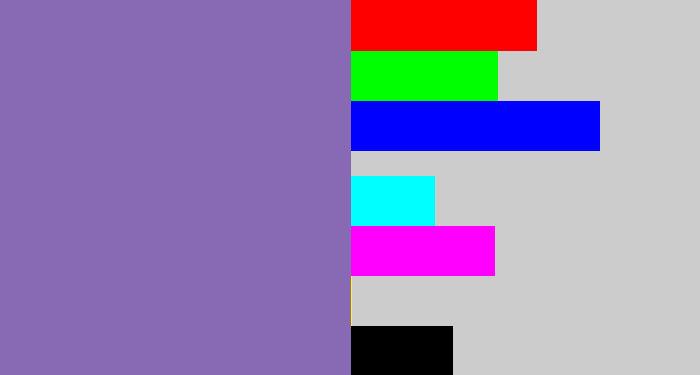 Hex color #886ab4 - deep lavender