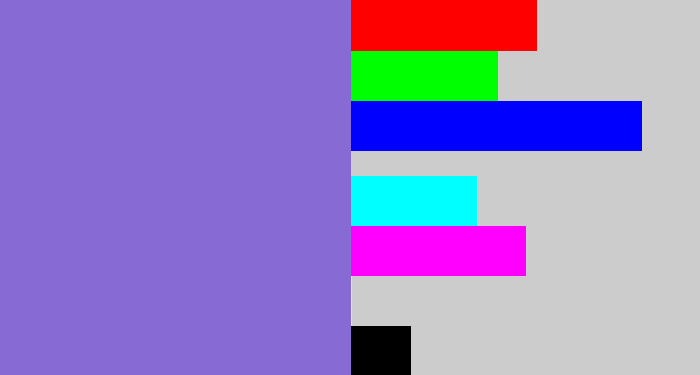 Hex color #886ad4 - purpley