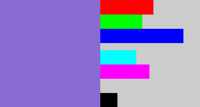 Hex color #886bd3 - deep lilac