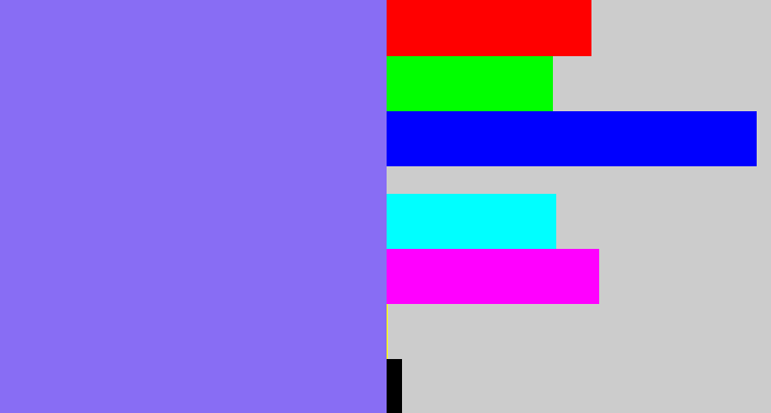 Hex color #886df4 - periwinkle