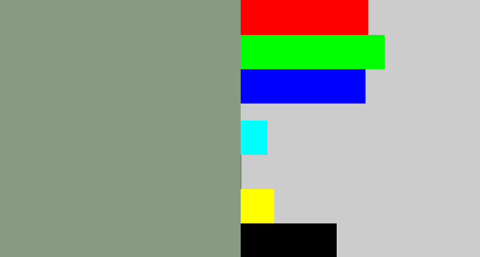Hex color #889984 - grey/green