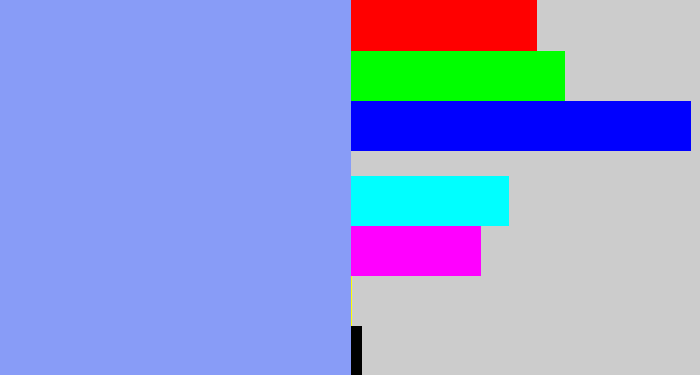 Hex color #889cf7 - periwinkle blue